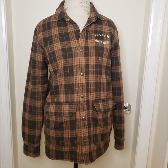 Vintage Volcom Plaid Skate Jacket Ani Hero - Picture 1 of 15